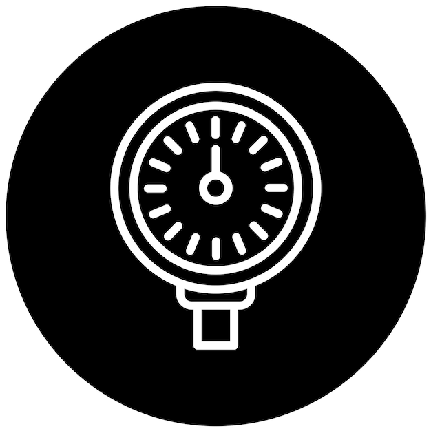Diseño vectorial Estilo del icono de presión estática