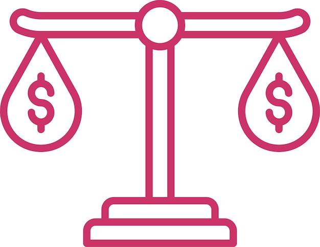 Diseño vectorial Estilo de icono de presupuesto equilibrado