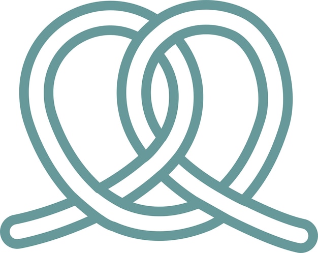 Diseño vectorial Estilo del icono del pretzel