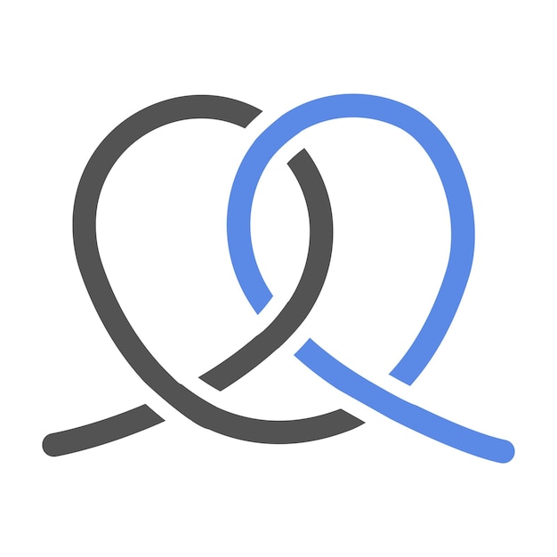 Diseño vectorial Estilo del icono del pretzel