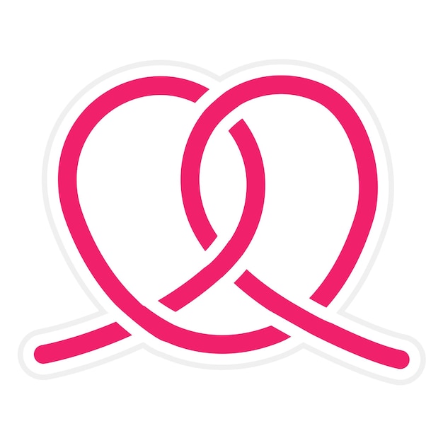 Diseño vectorial Estilo del icono del pretzel