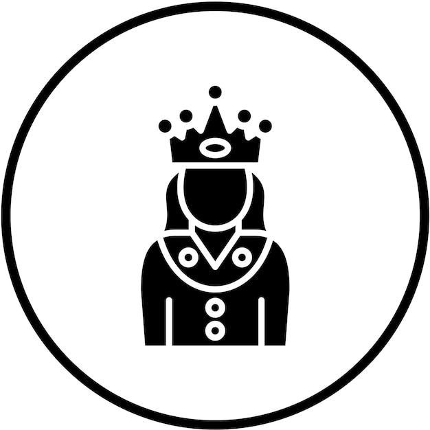 Diseño vectorial Estilo de icono de la princesa