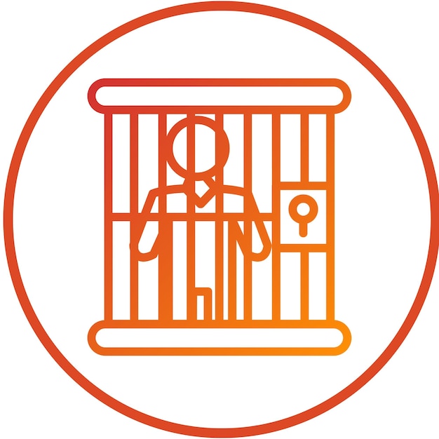 Diseño vectorial Estilo de icono de prisionero