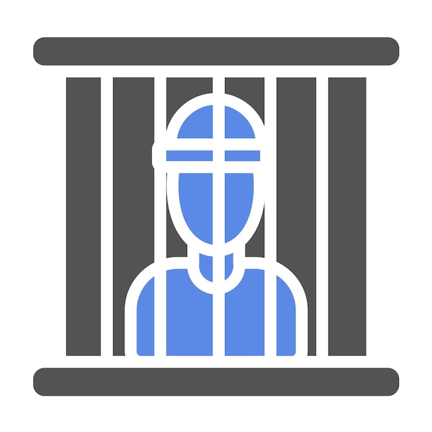 Diseño vectorial Estilo de icono de prisionero