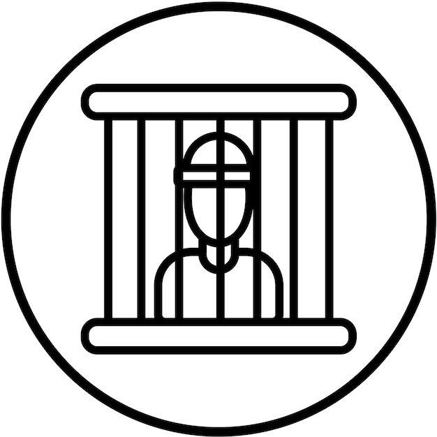 Diseño vectorial Estilo de icono de prisionero