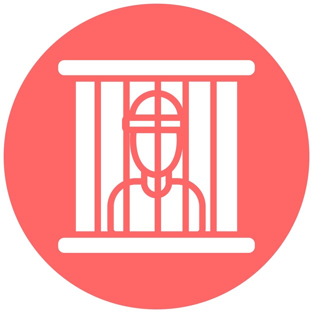 Diseño vectorial Estilo de icono de prisionero
