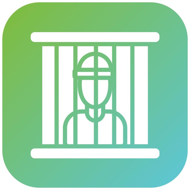 Diseño vectorial Estilo de icono de prisionero