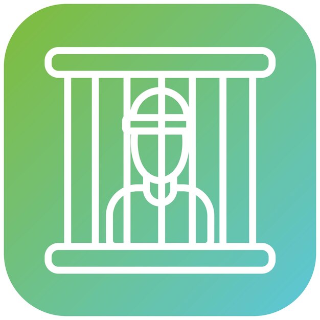 Diseño vectorial Estilo de icono de prisionero