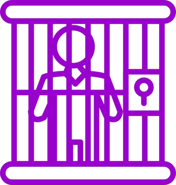 Diseño vectorial Estilo de icono de prisionero