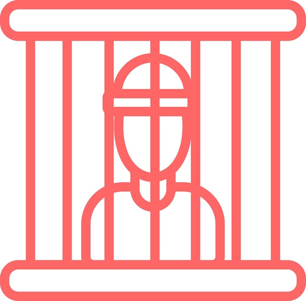 Diseño vectorial Estilo de icono de prisionero