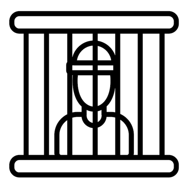 Diseño vectorial Estilo de icono de prisionero