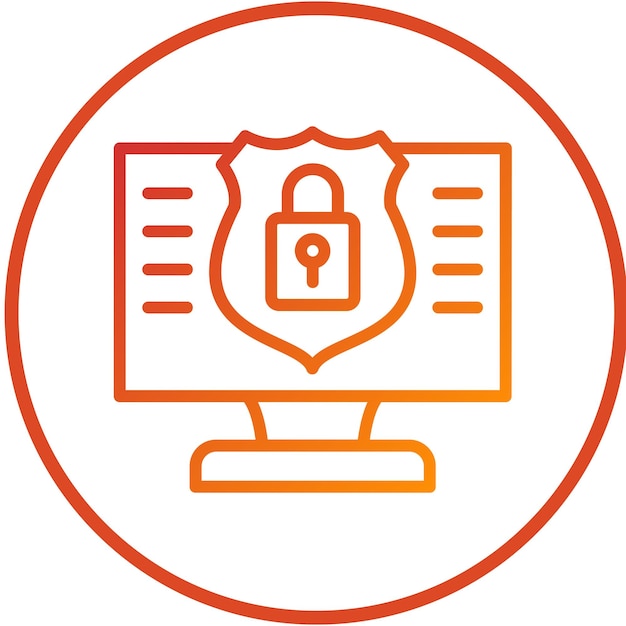 Diseño vectorial Estilo del icono de privacidad
