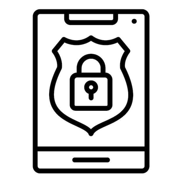 Diseño vectorial Estilo del icono de privacidad