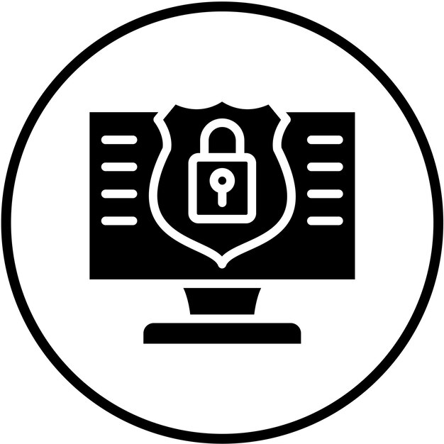 Diseño vectorial Estilo del icono de privacidad