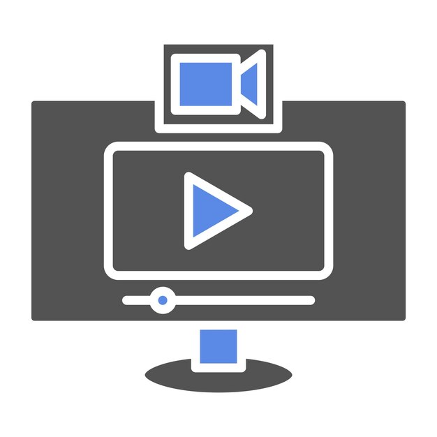 Diseño vectorial Estilo del icono de producción de contenido