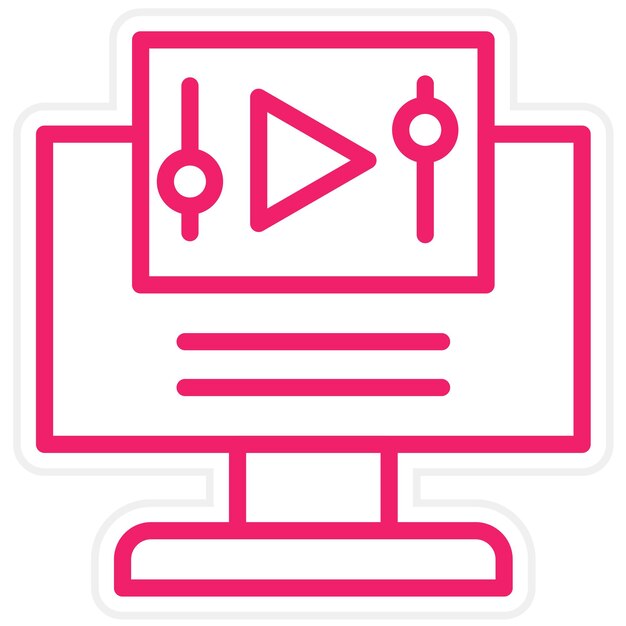 Diseño vectorial Estilo del icono de producción de contenido