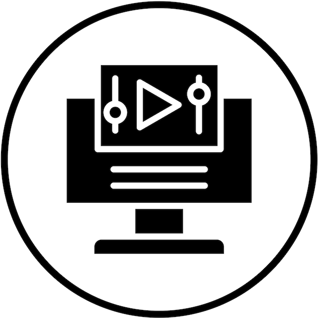Diseño vectorial Estilo del icono de producción de contenido