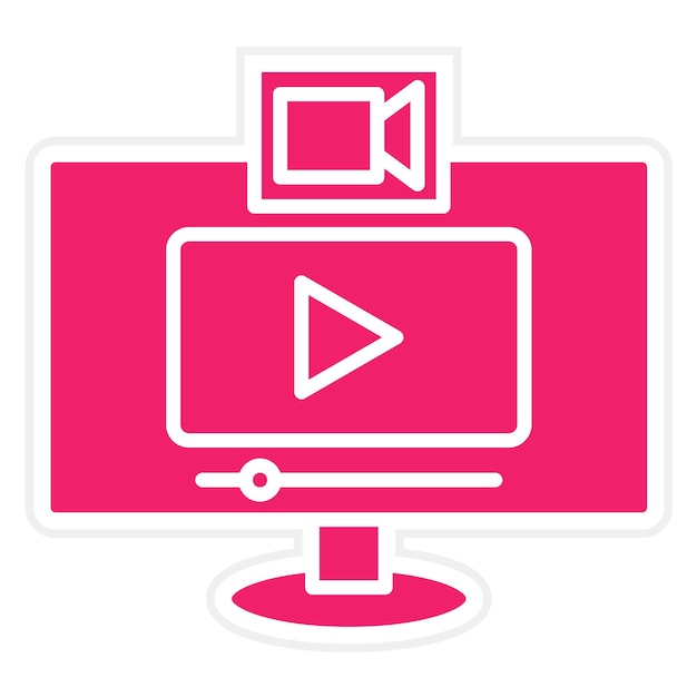 Diseño vectorial Estilo del icono de producción de contenido