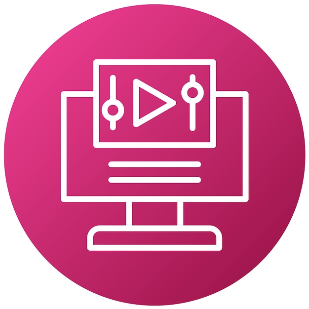 Diseño vectorial Estilo del icono de producción de contenido