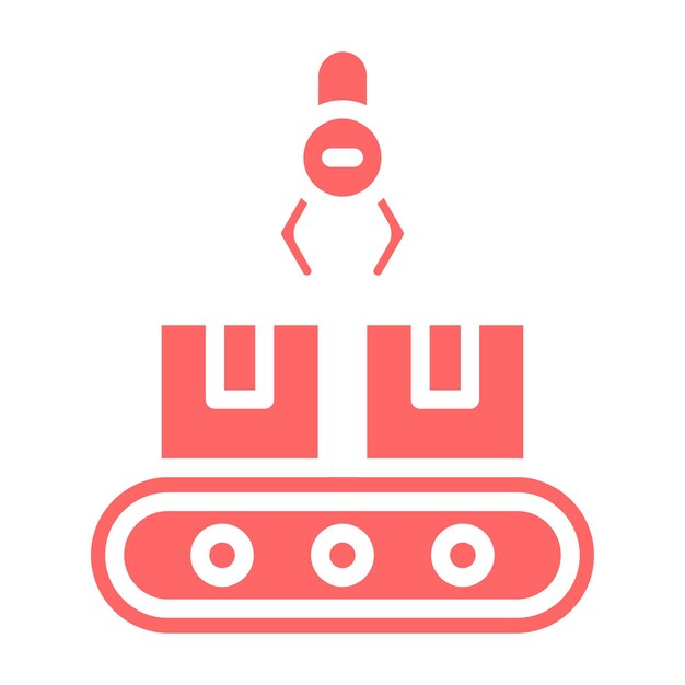 Diseño vectorial Estilo de icono de producción en masa
