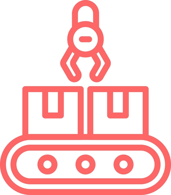Diseño vectorial Estilo de icono de producción en masa