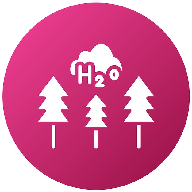 Diseño vectorial Estilo del icono de producción de oxígeno