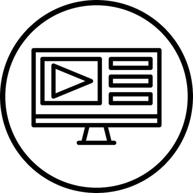 Diseño vectorial Estilo de icono de producción en vivo