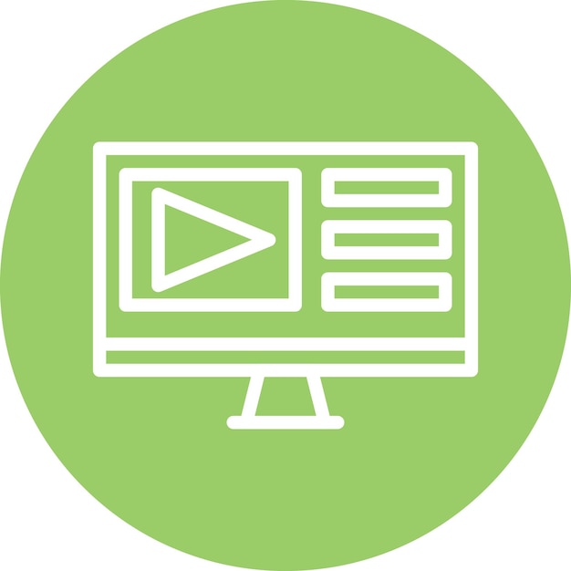 Diseño vectorial Estilo de icono de producción en vivo