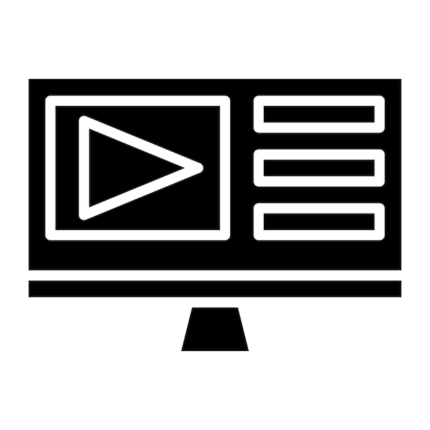 Diseño vectorial Estilo de icono de producción en vivo