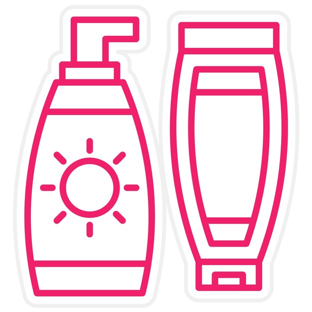 Diseño vectorial Estilo del icono del producto de belleza