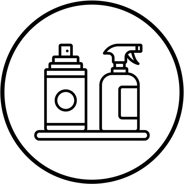 Diseño vectorial Estilo del icono del producto de limpieza