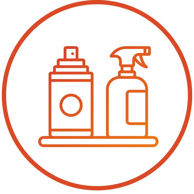 Diseño vectorial Estilo del icono del producto de limpieza