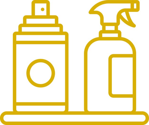 Diseño vectorial Estilo del icono del producto de limpieza