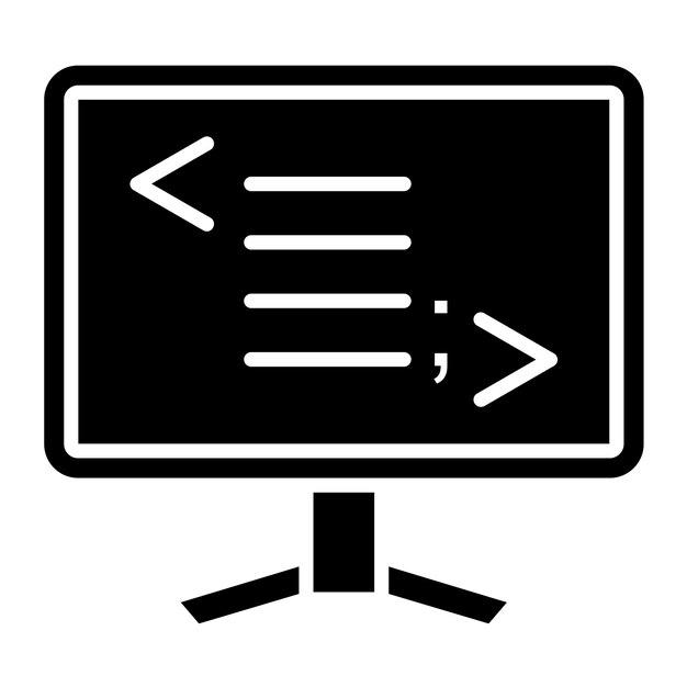Diseño vectorial Estilo de icono de programación web