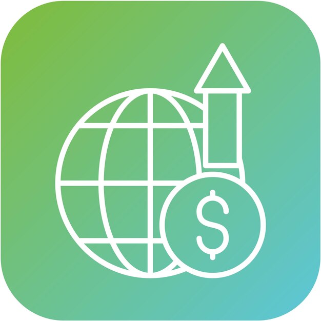 Diseño vectorial Estilo del icono de progreso global