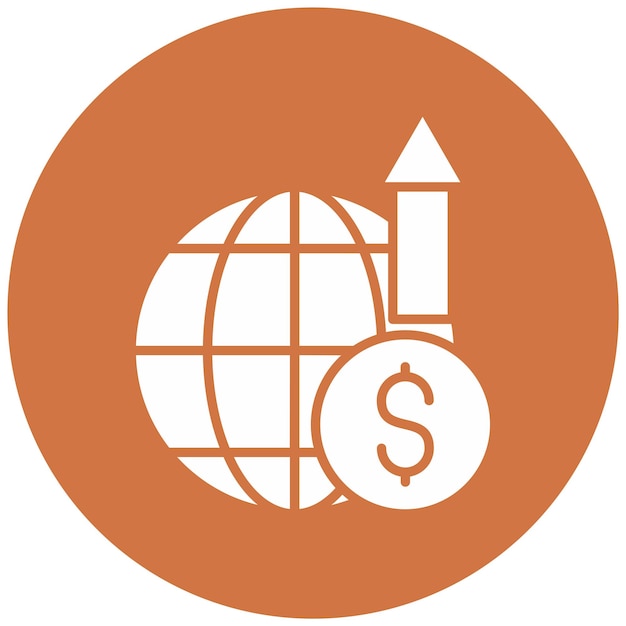 Diseño vectorial Estilo del icono de progreso global