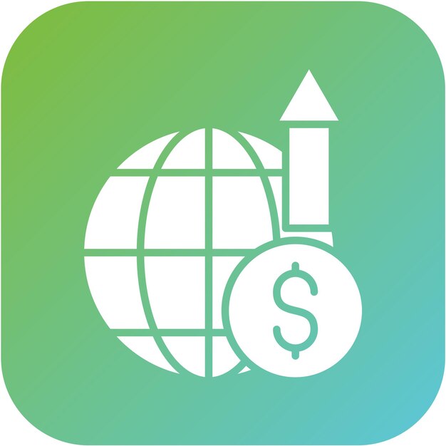 Diseño vectorial Estilo del icono de progreso global