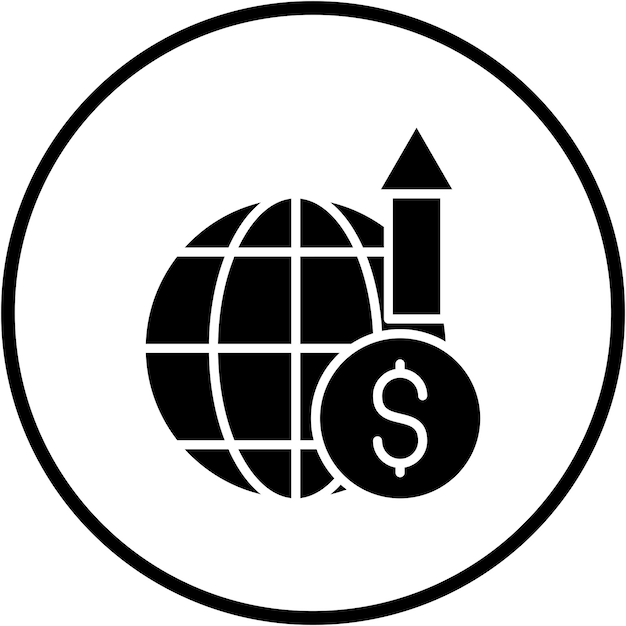Diseño vectorial Estilo del icono de progreso global