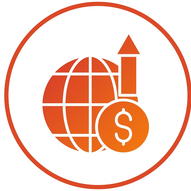 Diseño vectorial Estilo del icono de progreso global