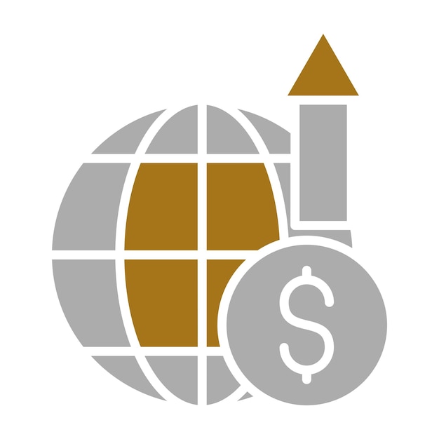 Diseño vectorial Estilo del icono de progreso global