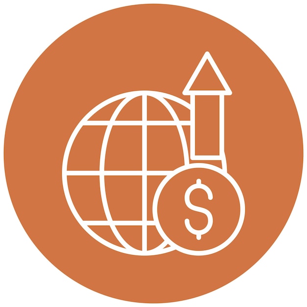 Diseño vectorial Estilo del icono de progreso global