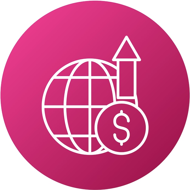 Diseño vectorial Estilo del icono de progreso global