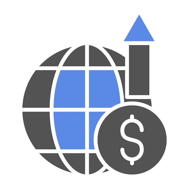 Diseño vectorial Estilo del icono de progreso global