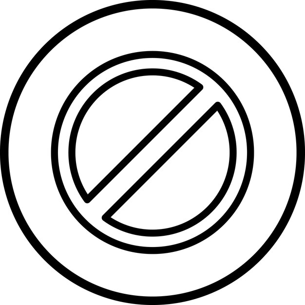 Diseño vectorial Estilo de icono prohibido
