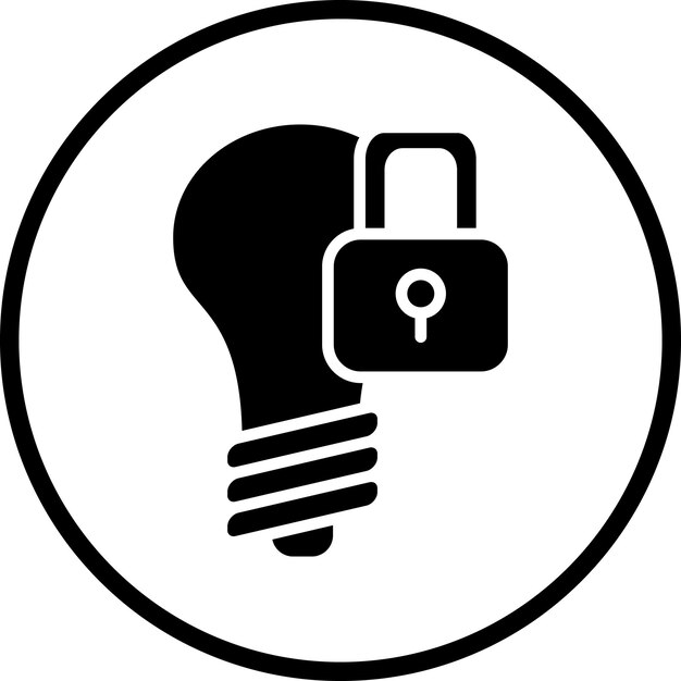 Diseño vectorial Estilo de icono de propiedad intelectual