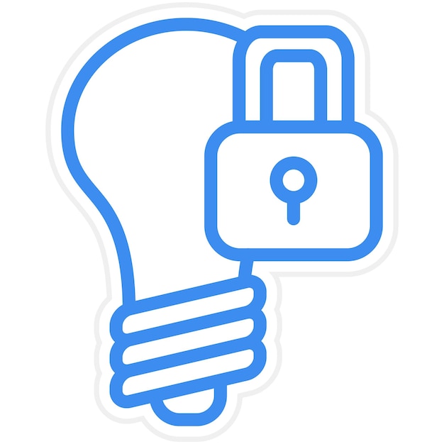 Diseño vectorial Estilo de icono de propiedad intelectual
