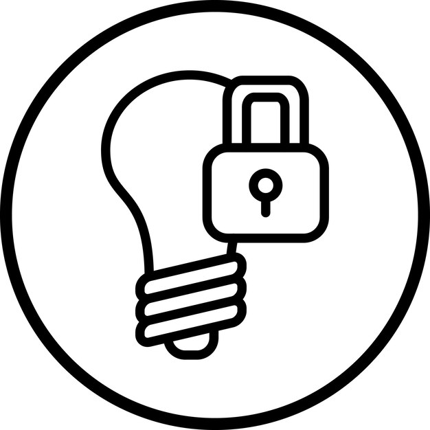 Diseño vectorial Estilo de icono de propiedad intelectual