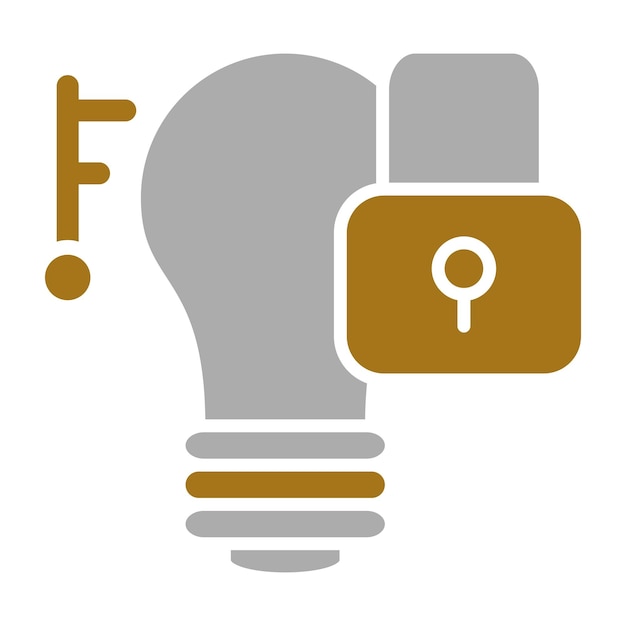 Diseño vectorial Estilo de icono de propiedad intelectual
