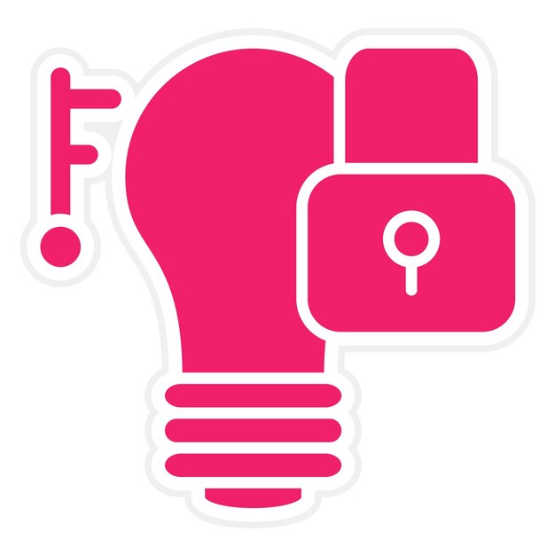 Diseño vectorial Estilo de icono de propiedad intelectual