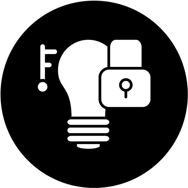 Diseño vectorial Estilo de icono de propiedad intelectual